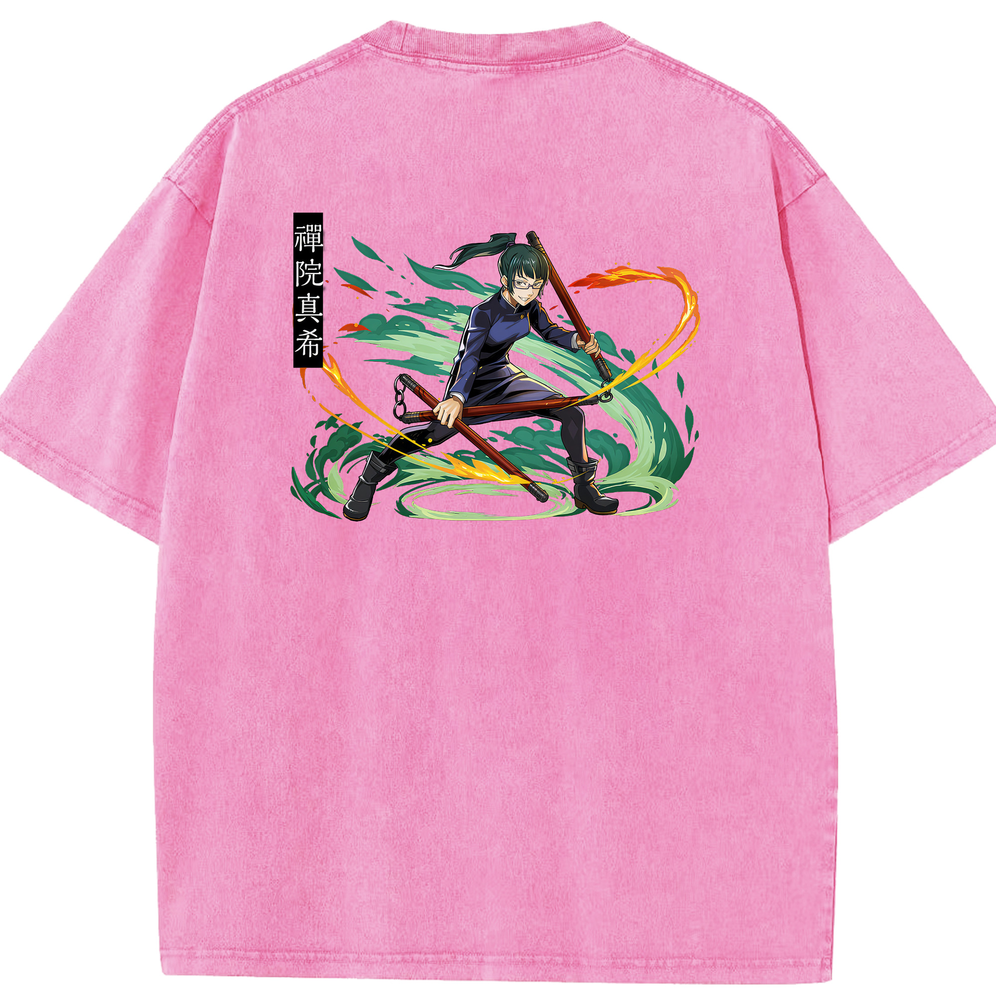 （画像用） 呪術廻戦 Jujutsu Kaisen 綿100% ヴィンテージ風 半袖Tシャツ（背面プリント）